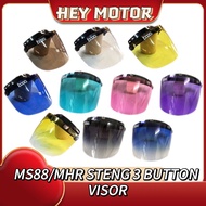 HELMET VISOR 2 TONE MS88 MHR 3 MHR STENG KURA HITAM GREY RED YELLOW GREEN BLUE PINK PURPLE