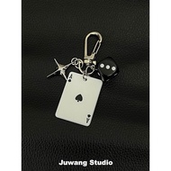 Star Dice Poker Keychain, Outfit Decoration Accessory, Handbag, Hip Hop Style Jeans