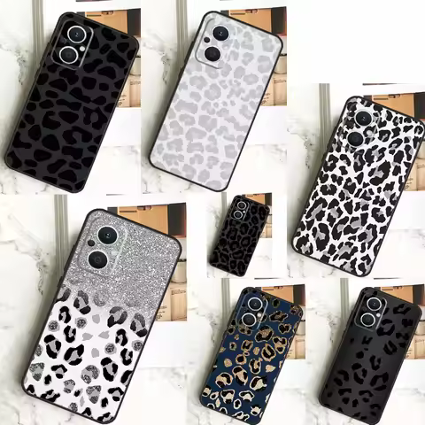 Leopard Print Black Cheetah Pattern Case For OPPO Reno 5 Lite 4 6 7 8 10 Pro 11 F 4Z 5Z 8T OPPO Find