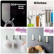 [SG SELLER] [FREE SHIPPING] 304 Stainless Steel Metal Hook Hangers Holder Hooks Home Organisation