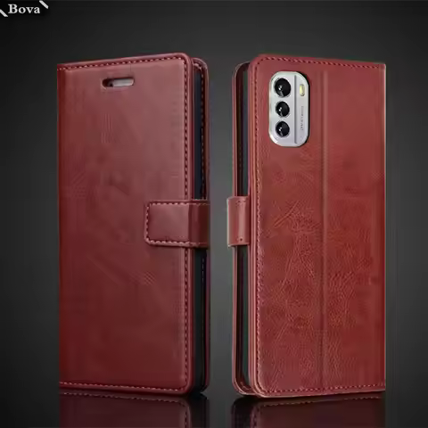 for Nokia G 60 Card Holder Pu Leather Cover Case for Nokia G60 Flip Cover Retro Wallet Bag Fitted Ca