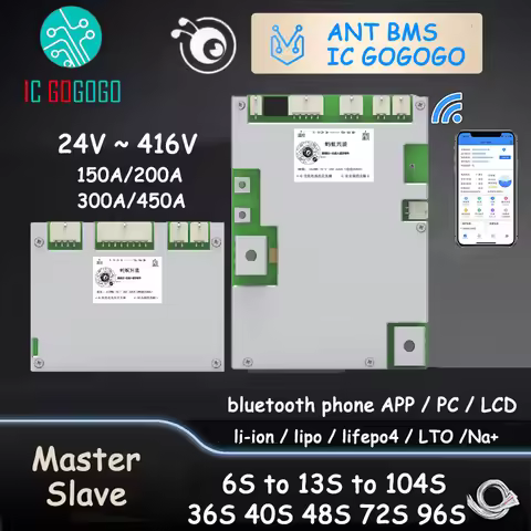 Master Slave ANT BMS Serial Connection Protection Board 36S 40S 48S 64S 72S 96S 48V 96V 144V 288V Bl