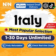Italy eSIM Ultra 1-30Days 500MB-10GB 5G/4G Data | Instant 24h Email Delivery | High Speed Travel Dat