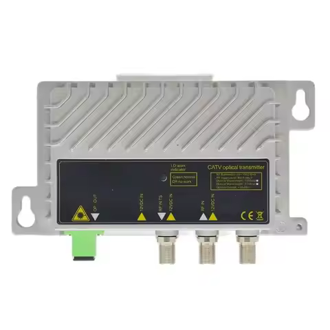 NEW FTTH CATV 1550nm AGC Optical Transmitter 2 Way Output 10dBm Feed Working Band Optical Input Leve
