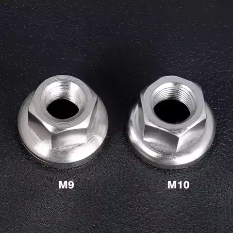 2PCS Stainless Steel Bike / Cycle Wheel Axle Track Nuts Sizes M9/M10 With Anti-skid Patterns Protect