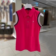 [special Price] Spring And Summer Golf Ladies Lapel Fashion Leisure Sports Vest Slim Slim Sleeveless