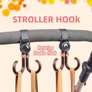 5Pcs Baby Stroller  S Hooks Strap Rotatable Baby Hook Carrier Car Multifunctional Double Hooks Shopp