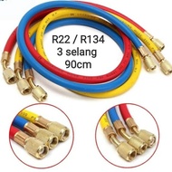 Freon Filling Manifold Hose R22 R134A 1 Set of 3 Pcs Manifold Hose/ R134