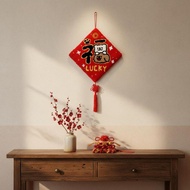 [tenlzsp0bc] Needlework Wall Hanging, Cute Dog Yarn Tapestry, New Year Embroidery Kit, Holiday Decor