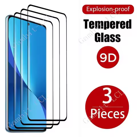 3PCS 9H 3D Curved Tempered Glass For Xiaomi 12S ON Xiaomi12S 12 12X Xiaomi12 Xiaomi12X 6.28" Screen 