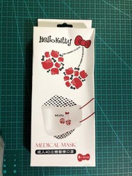 成人4D立體醫療口罩（8片入/Hello Kitty)