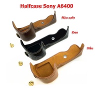 Halfcase Sony A6400 Camera Leather - Black, Brown, Coffee Brown