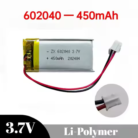 602040 3.7V 450mAh Lithium Polymer Li-ion Rechargeable Battery for GPS MP3 MP4 MP5 Car DVR Tachograp