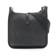【二手】愛馬仕 HERMES Evelyne 3 Trois PM 黑色皮革女背包