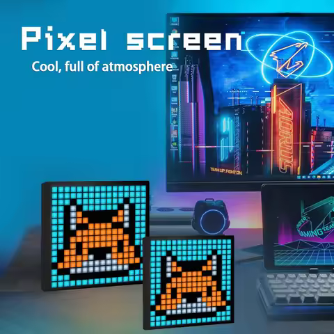 LED Pixel Display 32x32 RGB LED Matrix Panel Programmable Pixel Art Display with Bluetooth APP Contr