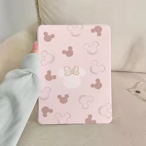Pink Cute Minnie Y2K Case For iPad Air 11 Case 10th 11th A16 9th Cover iPad Pro 11 4 5 10.9in 12.9 M