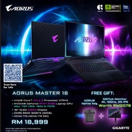 Gigabyte AORUS MASTER 16 (Core Ultra 9 275HX/32GB/2TB/RTX5090 24GB/16" OLED WQXGA 240HZ/W11) Laptop 