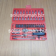SOCKET WRENCH SET 46PCS TAIWAN SOCK SOCKET 46 PCS HEX KEY WORKSHOP TOOL K