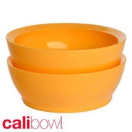 美國CaliBowl 專利 防漏 防滑 幼兒學習碗 12oz (橘色) 一組2入