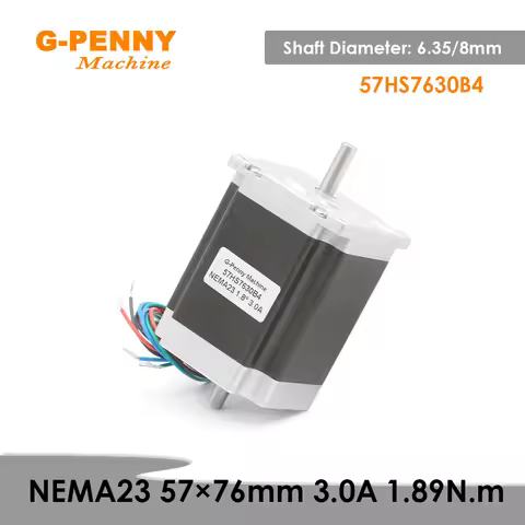 Nema23 57x76mm 3.0A Double Shaft Stepper motor 1.89N.m CNC for router engraving milling machine 3D p