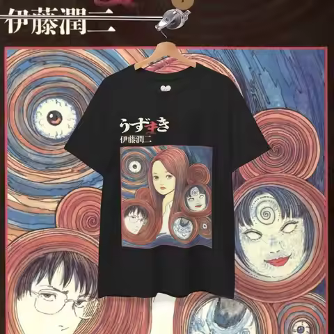 Junji Ito Uzumaki Shirt Vintage Anime T-Shirt Retro