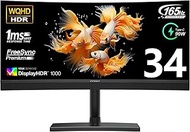 INNOCN 34 Inch Curved Ultrawide Gaming Monitor Mini LED 3440 x 1440p 165Hz PC Computer Gaming Monito