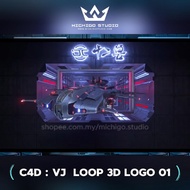 🌀 VJ 3D LOOP LOGO  | Custom C4D + Octane for DJ, Club & KTV [01]