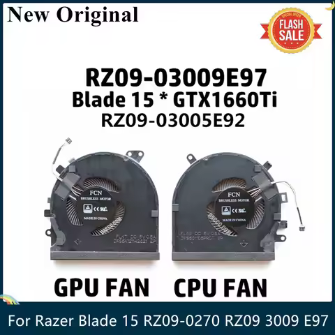 LSC For Razer Blade 15 RZ09-0270 RZ09-0300 RZ09-0328 CPU GPU Cooling Fan DFS5K121142621 FLK7 FL6S Ne