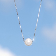 [HCM]Dây chuyền bạc 925 ngọc trai xỏ ngang đơn giản đẹp dễ thương style hàn quốc - moon store acc