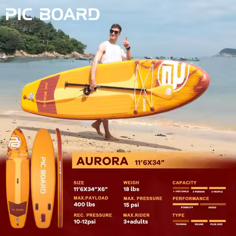 SKATINGER 11'6''x34''x6'' Inflatable Paddle Board for Adults Waterproof Standing Style SUP Board wit