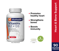 SHIP MALAYSIA VitaHealth Vitamins K2 + D3 [Expiry 2027]
