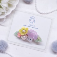 小蘑菇髮夾 熱縮片手繪滴膠 UV Resin Hair Clip