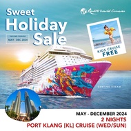 [Resorts World Cruises] [Sweet Holidays Sales] [Kids Cruise FREE] 2 Nights Port Klang (KL) (Sun) on Genting Dream (May - Dec 2024)