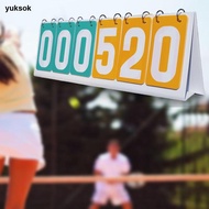 yuksok Flip Scoreboard 6 Digit Team Games Numbers Scoreboard Score Counter for