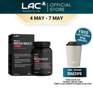 [Expiry Jul 2027] LAC Men’s Mega Multi Active (90 Caplets) Daily Multivitamin and Nutrition Formula