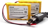 (2-Pack) 6V 900mAh AA Ni-CD Rechargeable Battery with USB Charger Cable for New Huina 540 Dump 520 R