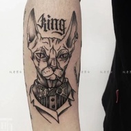 Juice Flower Arm Cat Waterproof Tattoo Sticker English Hairless Cat Sticker20251022