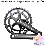 [GoGo Bike] SULANE 39-53T 2-Deck Aluminum Bicycle Crankshaft (Black)