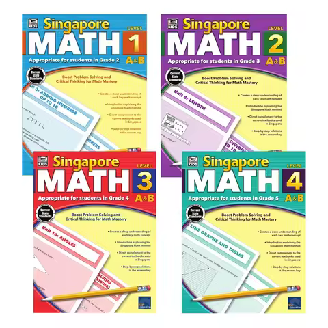 1 book Singapore Math Appropriate For Students Learning Math Practice Worksheet Workbook Math Improv