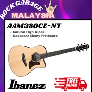 Ibanez AAM380CE-NT Advanced Acoustic Series Acoustic Electric Guitar, Natural High Gloss ( AAM380CE 