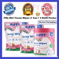 Baby & Toys✧✘Original Fiffy Combo Pack Wet Tissue Wipes (1 Can + 2 Refill Pack)