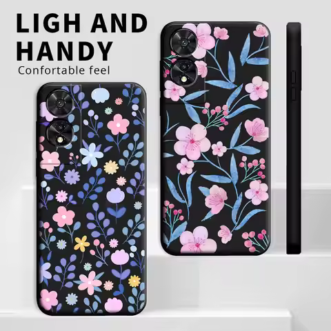 For TCL 505 2024 Case Soft Silicone TPU New Floral Fashion Couple Style Phone Case For TCL 505 6.75 
