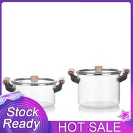 AIBINELO-Glass Pot Heat Resistant Stew Pot Instant Noodles Pot Heat Resistant Double Ear Soup Pot Ve