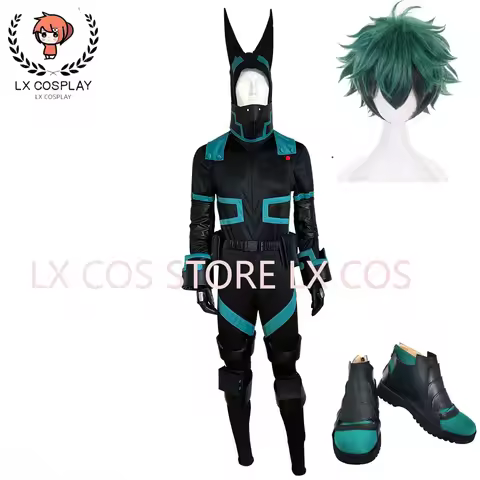 Hero Season 4 Midoriya Izuku Cosplay Battle Suit Wig World Hero Mission Jumpsuit Anime MHA Uniform G
