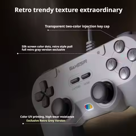 For Gamesir T3 Lite Game Controller Hall Effect Wired Gamepad With Joystick For PC/Steam/Switch/Andr