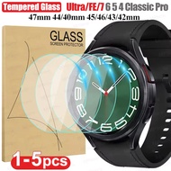 5Pcs Tempered Glass Film For Samsung Galaxy Watch 7 FE 44mm 40mm 6 5 4 Classic HD 9H Screen Protecto