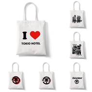 Tokio Hotel Group Music Women Print Shopper Casual Shopping Handbags Female Shoulder Fashion 90s Sty