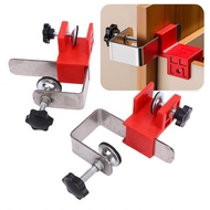 MyHome-MY 1 Pair Drawer Installation Fixing Clamp Stainless Steel Adjustable Panel Clip for Furnitur