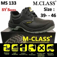 (SY Shoes)"M-CLASS" Lace UP Genuine Leather Dual Density Low Cut Safety Boots Shoes (MS 133 ST)205