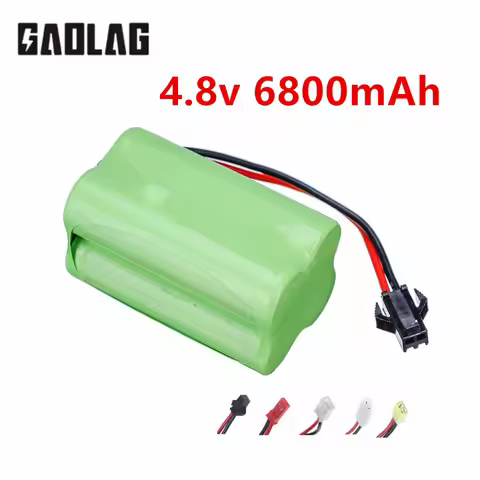 1Pcs 4.8V AA 6800mah NiMH Battery 4.8v Rechargeable Battery Pack SM /Tamiya /JST PLUG For Rc toys Ca